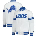Men's Detroit Lions Starter White Scout Varsity Jacket