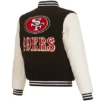 Men's San Francisco 49ers JH Design Reversible Fleece Full-Snap Jacket Back