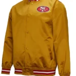 Men's San Francisco 49ers Mitchell & Ness Gold Double Down Satin Full-Snap Jacket