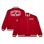 Men's San Francisco 49ers Mitchell & Ness Scarlet Jacket