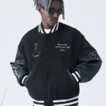 Paisley Black 8 Ball Varsity Jacket