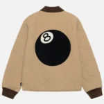 Stussy 8 Ball Brown Quilted Jacket Back