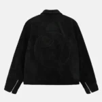 Stussy 8 Ball Suede Bing Black Jacket Back