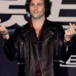 Aaron Taylor-Johnson Bullet Train Premiere Black Leather Jacket