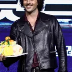 Aaron Taylor-Johnson Bullet Train Premiere Leather Jacket