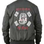 Cobra Kai S06 John Kreese Black Bomber Jacket Back