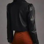 Emily Simpson Real Housewives of Orange County Leather Black Jacket Back