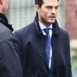 Jamie Dornan Fifty Shades Freed Blue Wool Coat