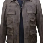 Mortal Kombat X Jason Distressed Brown Leather Jacket
