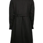 Sherlock Holmes Black Wool Trench Coat Back