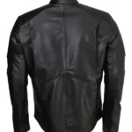 Superman Man of Steel Black Leather Jacket Back