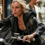The 355 Jessica Chastain Motorcycle Leather Jacket