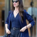 The Devil Wears Prada 2 Andy Sachs Blue Stripped Blazer