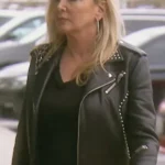 The Real Housewives of Orange County Shannon Beador Black Leather Biker Jacket
