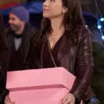 An Unexpected Valentine Hannah Biker Brown Leather Jacket