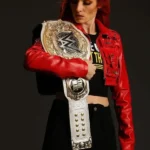 Becky Lynch WWE Raw Red Cropped Leather Jacket