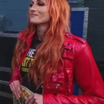 Becky Lynch WWE Raw Red Leather Jacket