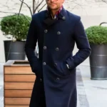 Bradley Cooper Double Breasted Navy Blue Coat