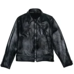 Chesapeake Bay River Western Black Leather Jacket