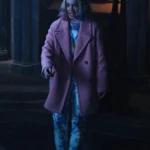 Emma Myers Pink Wool Coat