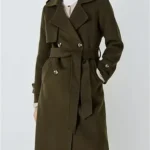 Jenna Coleman The Jetty Ember Green Trench Coat