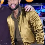 John Legend The Voice Olive Silk Jacket