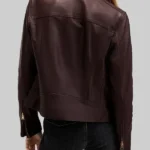 Lacey Chabert An Unexpected Valentine Leather Jacket Back