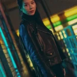 Lee Joo-Bin Twelve Mi-Reu Biker Black Leather Jacket