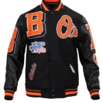 MLB BALTIMORE ORIOLES MASHUP MEN'S RIB WOOL VARSITY JACKET