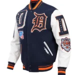 MLB DETROIT TIGERS MASHUP MEN'S RIB WOOL VARSITY JACKET