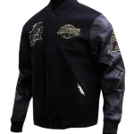 MLB LOS ANGELES DODGERS BLACK & GOLD MEN'S WOOL VARSITY JACKET