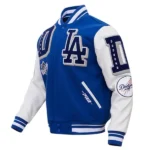 MLB LOS ANGELES DODGERS MASHUP MEN'S RIB VARSITY JACKET