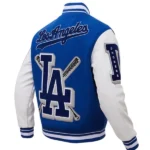 MLB LOS ANGELES DODGERS MASHUP MEN'S RIB WOOL VARSITY JACKET Back