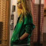 Mia Goth MaXXXine 2024 Green Varsity Jacket