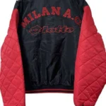 Milan 90s Lotto Football Soccer Quilted Jacket Back