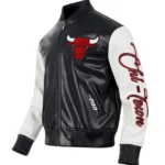 NBA CHICAGO BULLS CITY LEATHER VARSITY JACKET