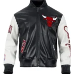 NBA CHICAGO BULLS CITY SIGNATURE LEATHER VARSITY JACKET