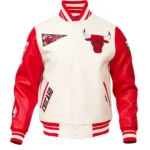 NBA CHICAGO BULLS RETRO CLASSIC MEN'S RIB VARSITY JACKET