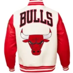 NBA CHICAGO BULLS RETRO CLASSIC MEN'S RIB WOOL VARSITY JACKET BACK