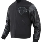 NBA NEW YORK KNICKS TRIPLE BLACK MEN'S JACKET