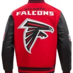 NFL ATLANTA FALCONS MASHUP MEN'S RIB WOOL VARSITY JACKET BACK