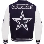 NFL DALLAS COWBOYS MASHUP MEN'S RIB WOOL VARSITY JACKET BACK