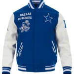 NFL DALLAS COWBOYS RETRO CLASSIC MEN'S RIB WOOL VARSITY JACKET