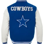NFL DALLAS COWBOYS RETRO CLASSIC MEN'S RIB WOOL VARSITY JACKET BACK