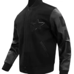 NFL DALLAS COWBOYS TRIPLE BLACK VARSITY JACKET