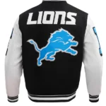 NFL DETROIT LIONS MASHUP WOOL VARSITY JACKET BACK