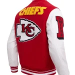 NFL KANSAS CITY CHIEFS MASHUP MEN'S RIB WOOL VARSITY JACKET Back