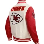 NFL KANSAS CITY CHIEFS RETRO CLASSIC MEN'S RIB VARSITY JACKET BACK