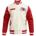 NFL KANSAS CITY CHIEFS RETRO CLASSIC MEN'S RIB WOOL VARSITY JACKET