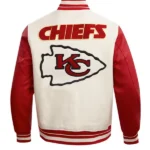 NFL KANSAS CITY CHIEFS RETRO CLASSIC MEN'S RIB WOOL VARSITY JACKET BACK